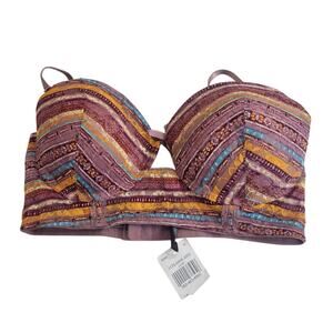 NWT Body Frosting Underwire‎ Push Up Bra Size 34C Pink Striped Convertible
